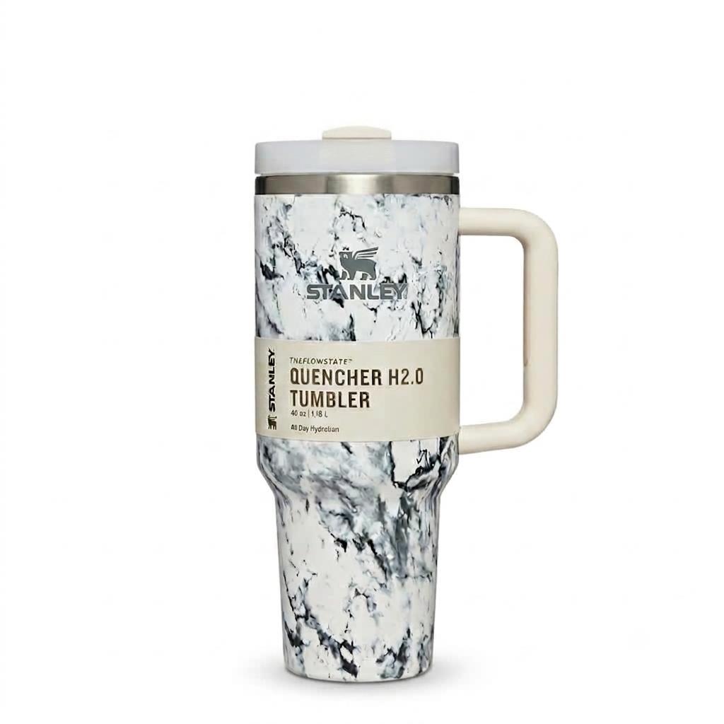STANLEY QUENCHER H2.0 FLOWSTATE TUMBLER 40OZ - BLACK SHIMMER MARBLE