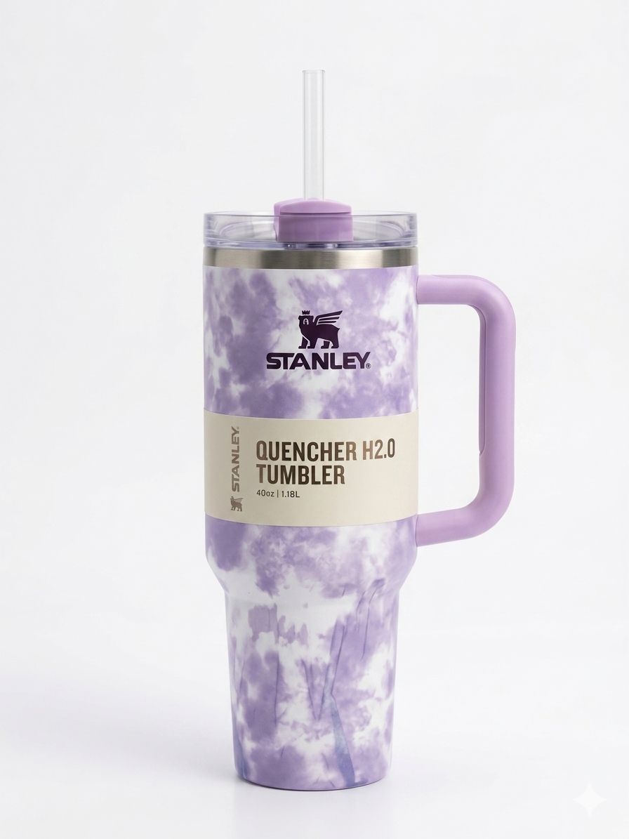 STANLEY QUENCHER H2.0 FLOWSTATE TUMBLER 40OZ - WISTER TIE DYE PURPLE